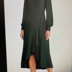 Lauren Ralph Lauren Emerald green high low dress